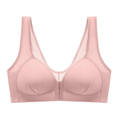 WTEMPO Plus Size Thin Non-steel Ring Front Buckle Cotton Bra Gathered Comfortable Underwear Soft Collection lingerie