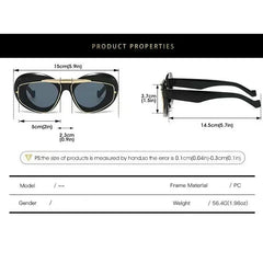 New Y2k Fashion Large Frame Sunglasses Ins Street Shot Cat's Eye Glasses Retro Personality Anti-ultraviolet Sunglasses