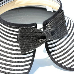 Women's Summer Hat Large Brim Foldable Breathable Empty Top Sun Hat Beach Accessories Outdoor Casual Sunshade Sunhat Visor New