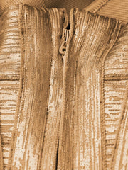 Sweetheart Gold Metallic High Waist Mini Bodycon Bandage Dress For Cocktail Party