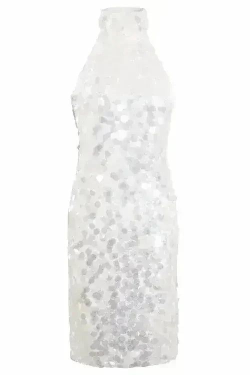 White Backless Mini Dress - Femstylo