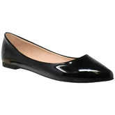 Patent Leather Pointed Toe Ballet Flat - Femstylo