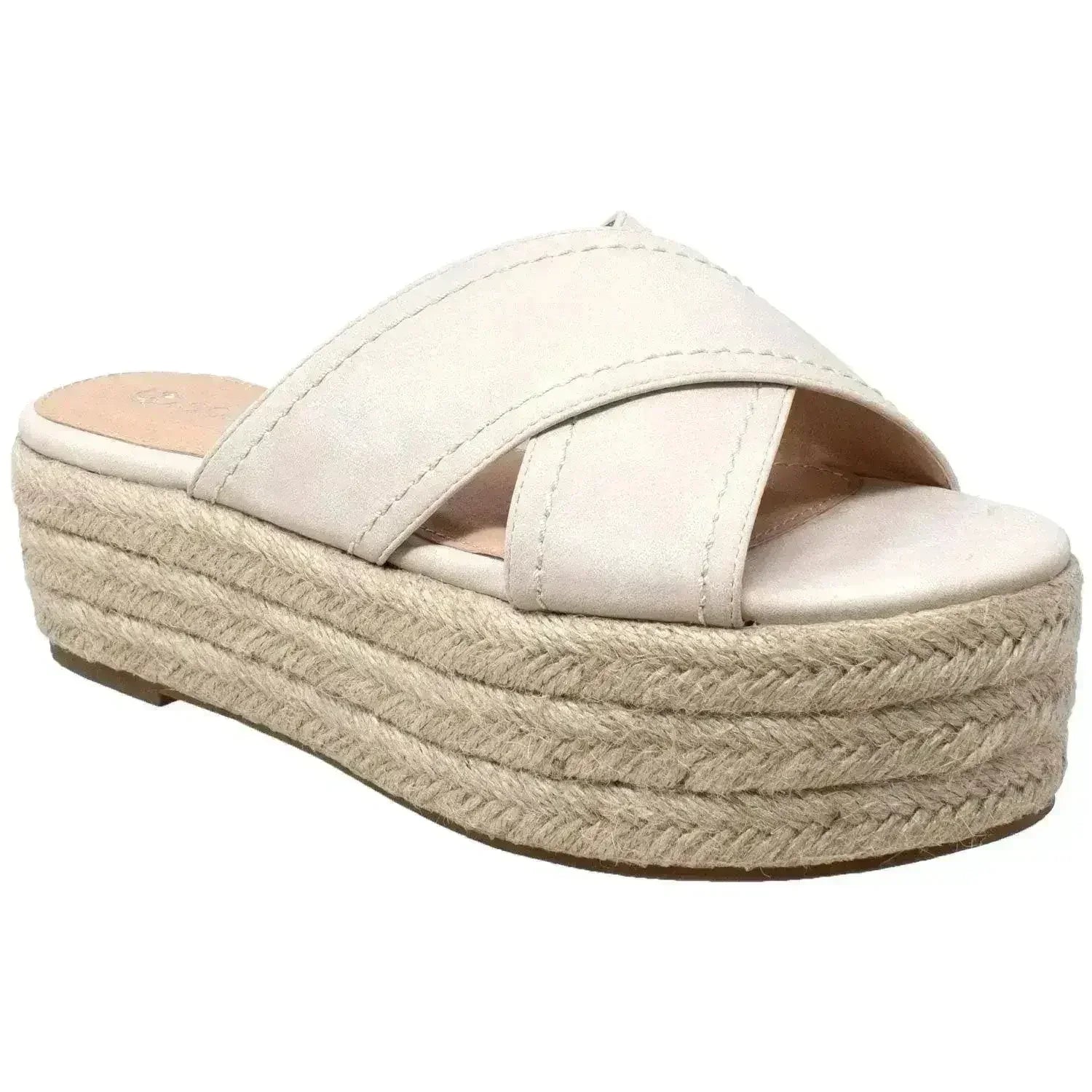 Flatform Espadrille Wedge Sandal - Femstylo