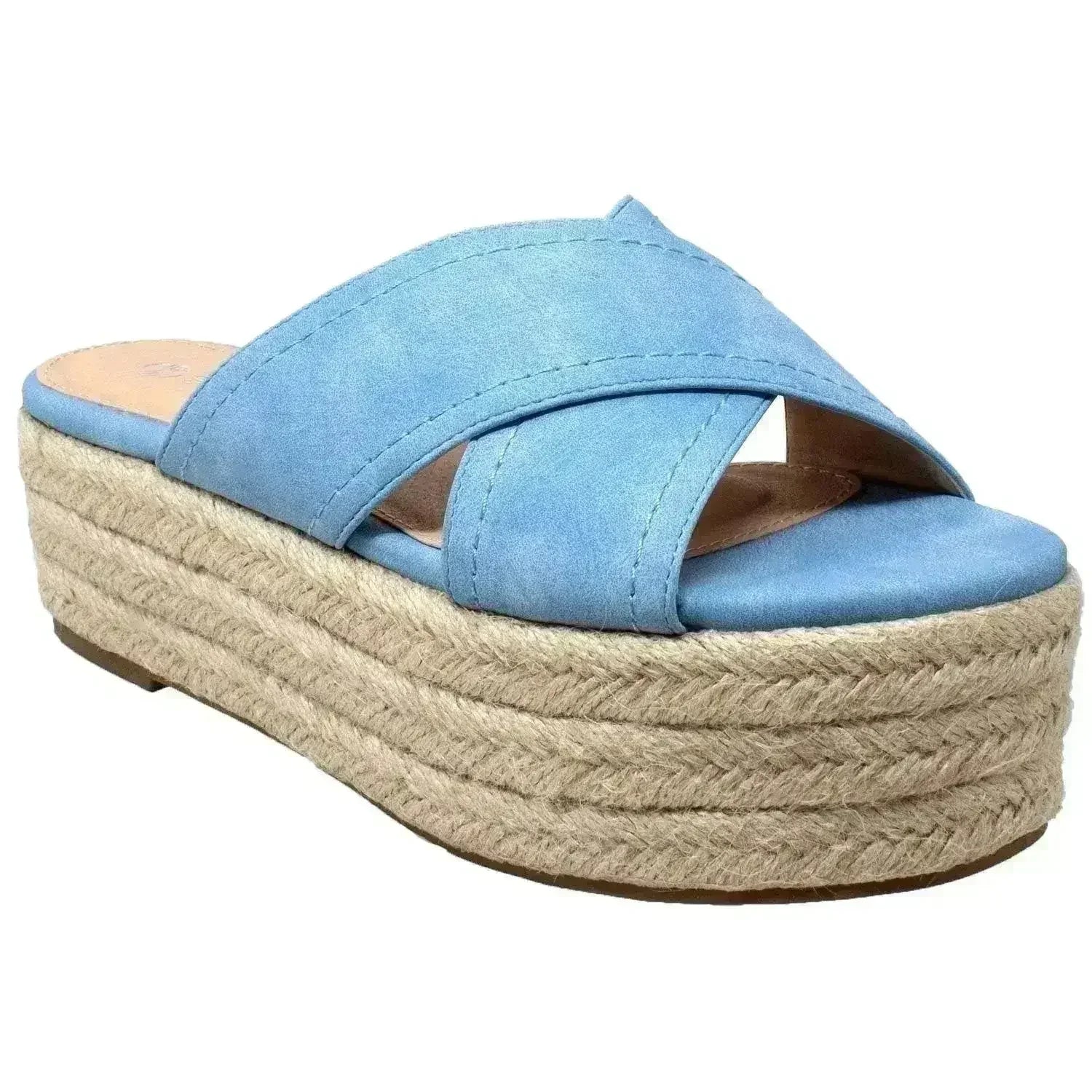 Flatform Espadrille Wedge Sandal - Femstylo