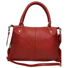 Italian Artisan SBING-DE9472-Red Women Mariza Leather Shoulder Handbag - Femstylo