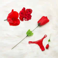 Valentines Day Creative Bikini Sexy Women's Lace Underwear Rose G-string Panties Briefs Thongs V-string