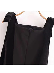 TFMLN Autumn New Women Dress 2024 Slim Chic Sleeveless Dress Bow Casual Mini Frock Female Fashion Elegant Short Party Dress