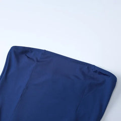 Ladies Summer Ruffle New Fashion Elegant Evening Party Dress Women Sleeveless Backless Tube Bodycon Maxi Dresses Female Clubwear