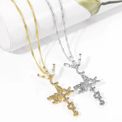 Men Hip Hop Full Rhinestone King Queen Pendants Necklaces Bling Bling Iced Out Cuban Link Chain Hiphop Necklace Men Jewelry Gift