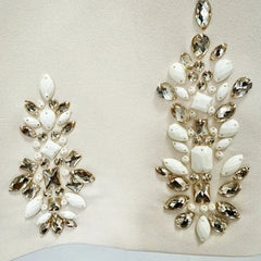 TWOTWINSTYLE Patchwork Diamond Dresses For Women Round Neck Long Sleeve High Waist Loose Mini Dress Female Fashion Clothing 2024