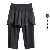 DRUR Yoga Shorts Women Summer Five-Quarter Athletic Shorts Elastic Waist Running Workout Short Leggings For Ladies Sport Shorts