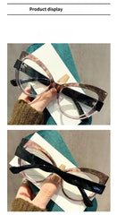Women Large Cat Eye Reading Glasses Trendy Fashionable Oversized Far Sight Eyeglasses Men Female Anti-blue Plus Diopter Glasses