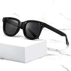 CATERSIDE Retro Square Sunglasses Men Large Frame Design Core Insert Temple Women's Sun Glasses High-Quality Travel Party UV400