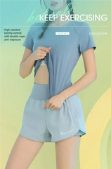 PHIGEER Yoga Shorts for Women Lightweight Gym Cycling Workout Shorts with Pocket Breathable Running Sweatpants Athletic Clothes