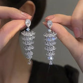 Elegant Crystal Drop Earrings for Bridal - Fashion Dangle Jewelry | Femstylo