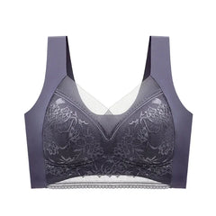 FallSweet Ice Silk Wireless Bra – Seamless Lace Bralette for Comfort