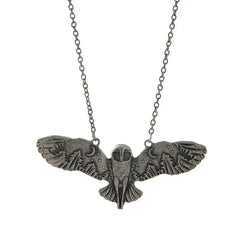 1pcs Vintage Necklace For Men And Women Creative Owl Pendant Wings Flying Holiday Jewelry