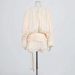 Women's A-Line Mini Dress with Long Sleeves & Empire Waist