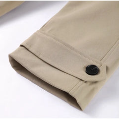 Women's Lace-up Cropped Trench Coat Chic Collar Long Sleeves Lapel Wide Shoulder Windbreaker Jacket Fall Commuting Daily Jackets