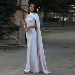 Backless Lace-Up Maxi Dress | Ribbon Sleeveless Evening Gown - Femstylo