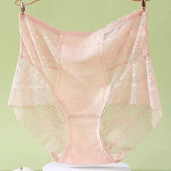 XL-3XL Big Size Women Lace Panties Summer Transparent Hollow Briefs Female Lingerie Sexy Underwear Breathable Underpants New