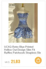 UCXQ Elegant OL Office Lady Overcoats Fur Patchwork Long Sleeve Woolen Coat Beautiful Women's Clothing Jacket Autumn 2025 Spring