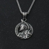 stainless steel King of War Spartan Warrior Portrait Pendant Men\'s Necklace Trend Rock Hip Hop Party Jewelry Christmas Gift
