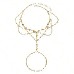 Boho Beaded Anklet for Women - Summer Beach Toe Bracelet, 22+5cm