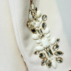 TWOTWINSTYLE Patchwork Diamond Dresses For Women Round Neck Long Sleeve High Waist Loose Mini Dress Female Fashion Clothing 2024