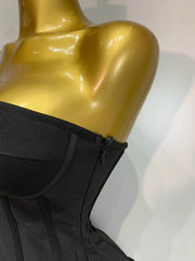 Women Evening Bandage Dress Strapless Bodycon Flowers Mini Celebrity Sexy Birthday Party Dresses Photo Shoot Nightclub Outfit