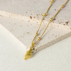 1Pc Temperament Fashion Summer Beach Blue Marine Life Sea Horse Shell Turtle Mini Fish Bead Necklace Classic Clavicle Chain