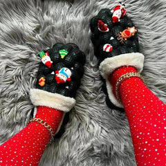 Furry House Slides for Chirstmas Funny DIY Bubble Slippers - Femstylo