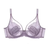 Lingerie Women's Thin BrasLace Full Cup BrasBeautifully Embroidered BrasAnti-SaggingUltra-Thin Bras