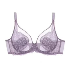 Lingerie Women's Thin BrasLace Full Cup BrasBeautifully Embroidered BrasAnti-SaggingUltra-Thin Bras