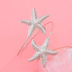 New Fashion Golden Alloy 2 Starfish Arm Bracelet for Women Summer Beach \Dance Party Cuff Bracelets Jewlery Accessories Gifts