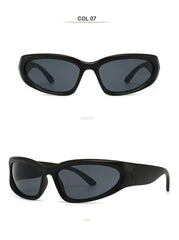 Unique Y2K Designer Luxury Sunglasses Women Rectangle Big Frame Sun Glasses For Men Outdoor UV Protection Classic 2000S Black Sh