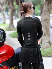 WOSAWE Women Motorcycle Jacket Body Armor CE Certified Summer Downhill Motocross Riding Clothing Protection Racing Reflective