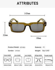 Fashion Sunglasses For Men Vintage Glasses Retro Square Sunglasses Women Trendy And Fashionable Gafas De Sol Hombre Zonnebril