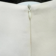 TWOTWINSTYLE Patchwork Diamond Dresses For Women Round Neck Long Sleeve High Waist Loose Mini Dress Female Fashion Clothing 2024