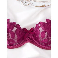 Tornova Sexy Lingerie Woman Lace Transparent Underwear Embroidery Brief Set Bra Kit Push Up Breves Sets Thin Erotic Bras New