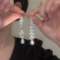 Elegant Crystal Drop Earrings for Bridal - Fashion Dangle Jewelry | Femstylo