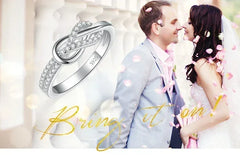 JewelryPalace New Arrival Infinity Love Knot Gemstone 925 Sterling Silver Statement Ring for Woman Fashion Classic Fine Jewelry