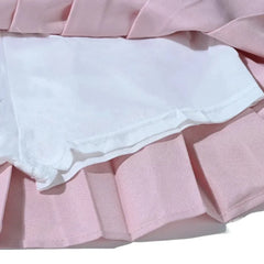 Summer Girl Pleated Skirt Children Summer Skirt Girls Mini Skirts Vintage Pleated Skirt 3-13Y Junior Girls Ruched Cullottes