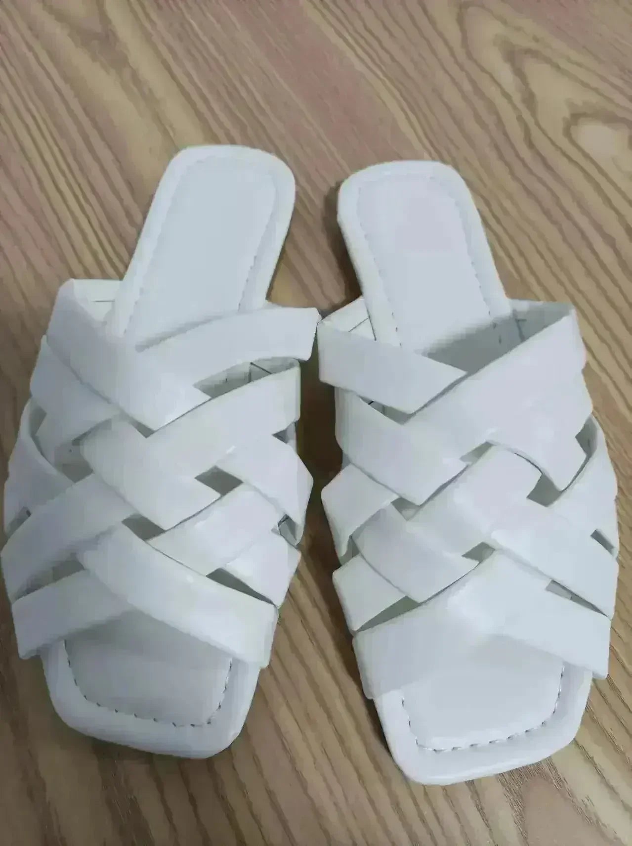 Summer Leather Flat Beach Slides Outdoor Casual Women Slippers - Femstylo