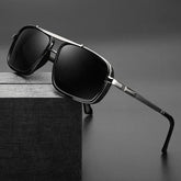 New Sunglasses Punk Sunglasses New Men's Square Uv400 Twin-beam Aviator Sunglasses