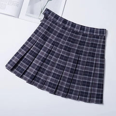 Women's Skirt Without Shorts Fashion Korean Style Ropa Black Harajuku Plaid Falda Short De Mujer Mini Pleated Skirts For Girls