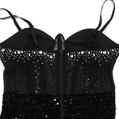 Long Dress Women Sexy Party Dresses Sling Bodycon Vestidos Streetwear Club Sequin Hot Drilling Elegant High Waist Y2k Evening