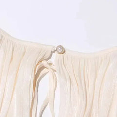 Women's A-Line Mini Dress with Long Sleeves & Empire Waist