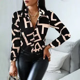Black color Jazz Letter Print Blouse | Femstylo - Femstylo