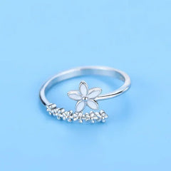 Hot 925 Sterling Silver Ring AAA Zircon Adjustable Simplicity Fashion Exquisite Women Jewelry Accessories Wedding Party Gift